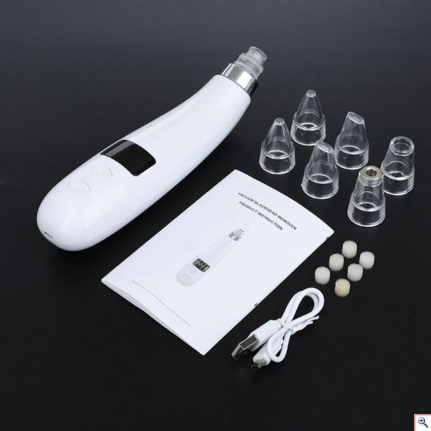 Επαναφορτιζόμενη Συσκευή Vacuum Καθαρισμού Προσώπου για τους Πόρους και τα Μαύρα Στίγματα- Microsrystalline Blackhead