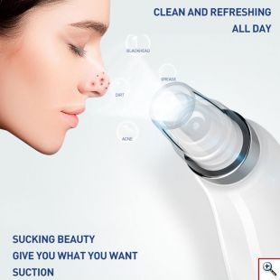 Επαναφορτιζόμενη Συσκευή Vacuum Καθαρισμού Προσώπου για τους Πόρους και τα Μαύρα Στίγματα- Microsrystalline Blackhead