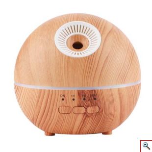 Υγραντήρας Υπερήχων με RGB LED Φωτισμό & Χρονοδιακόπτη 120ml - Συσκευή Αρωματοθεραπείας - Aroma Diffuser Χρώμα Φυσικό Ξύλου 