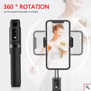 Ασύρματο 360ᵒ Bluetooth Πτυσσόμενο Μπαστούνι Κινητού 67cm & Τρίποδο για Selfie Φωτογραφίες με Χειριστήριο - Wireless Mini Tripod Selfie Stick