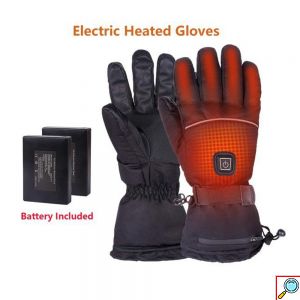 Warmhandz Ταχύ Θερμαινόμενα Ηλεκτρικά Αδιάβροχα Γάντια για Αναβάτη Μηχανής / Μοτοσυκλέτας με Ανακλαστικό Φωτός, 3 Λειτουργίες & Επαναφορτιζόμενες Μπαταρίες USB 4000mAh - One Size Μαύρο