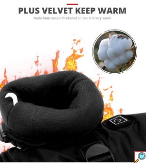 Warmhandz Ταχύ Θερμαινόμενα Ηλεκτρικά Αδιάβροχα Γάντια για Αναβάτη Μηχανής / Μοτοσυκλέτας με Ανακλαστικό Φωτός, 3 Λειτουργίες & Επαναφορτιζόμενες Μπαταρίες USB 4000mAh - One Size Μαύρο