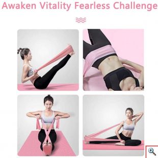 Σετ Λάστιχα - Ελαστικός Ιμάντας Αντίστασης για Εκγύμναση Σώματος & Ασκήσεις Γιόγκα - Πιλάτες 4τμχ - YOGA Tension Resistance Band