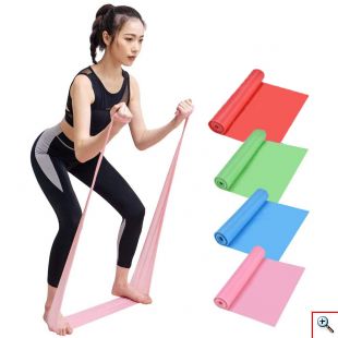 Σετ Λάστιχα - Ελαστικός Ιμάντας Αντίστασης για Εκγύμναση Σώματος & Ασκήσεις Γιόγκα - Πιλάτες 4τμχ - YOGA Tension Resistance Band