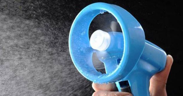 Φορητός Ανεμιστήρας Μπαταρίας με Σπρέι Νερού