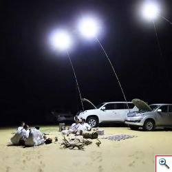 Τηλεσκοπικό φωτιστικό LED για ψάρεμα 48W/12V με χειριστήριο