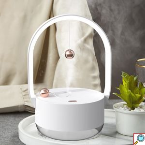 Ομιχλώδης Υγραντήρας Αρωματοθεραπείας με Φως Led 350ml 22×11.5x13cm ForHome