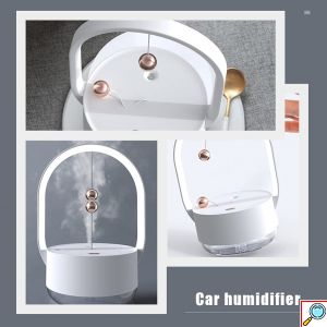 Ομιχλώδης Υγραντήρας Αρωματοθεραπείας με Φως Led 350ml 22×11.5x13cm ForHome