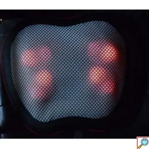 Ηλεκτρικό Μαξιλάρι Μασάζ Shiatsu με Υπέρυθρες Ακτίνες και Περιστρεφόμενες Κεφαλές για το Σπίτι και το Αυτοκίνητο - Car & Home Intelligent Massage Cushion Κόκκινο