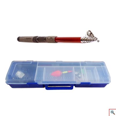 Βαλιτσάκι Σετ Ψαρέματος με Τηλεσκοπικό Καλάμι 1,80μ, Μηχανάκι & Εξαρτήματα