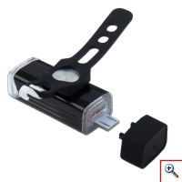 Επαναφορτιζόμενος μέσω USB LED Φακός Ποδηλάτου με Χειρολαβή- 180 Lumens- Μαύρος - Machfally -MC-QD001-53356