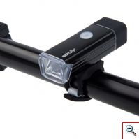 Επαναφορτιζόμενος μέσω USB LED Φακός Ποδηλάτου με Χειρολαβή- 180 Lumens- Μαύρος - Machfally -MC-QD001-53356