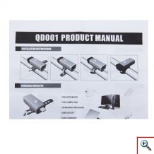 Επαναφορτιζόμενος μέσω USB LED Φακός Ποδηλάτου με Χειρολαβή- 180 Lumens- Μαύρος - Machfally -MC-QD001-53356