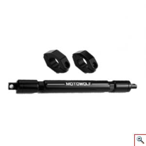 Motowolf® Βάση Τιμονιού Mηχανής Μαύρη από Κράμα Αλουμινίου