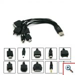 USB Πολυφορτιστής Ταξιδίου για Κινητά Τηλέφωνα + Iphone