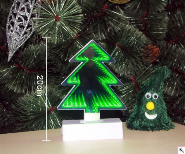 Διακοσμητικό Infinity Led 3D Χριστουγεννιάτικο Ελατο 20cm 