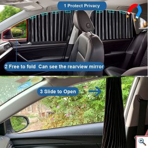 4x Πλευρικά Αντηλιακά Κουρτινάκια - Σκίαστρα Παραθύρων Αυτοκινήτου Μαγνητικά & Πολύ Ευέλικτα για Εύκολη Εγκατάσταση