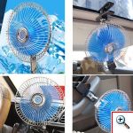 Ισχυρός Περιστρεφόμενος Ανεμιστήρας Αυτοκινήτου 20εκ 21W με Κλιπ