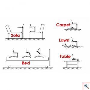 Πτυσσόμενο Τραπεζάκι για Laptop με 2 Ανεμιστήρες Ψύξης και Θέση Mouse - OEM T8 Smart Foldable Table