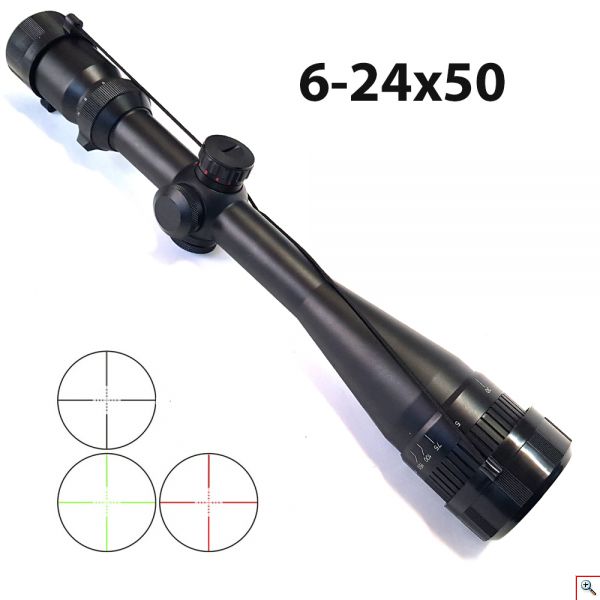 Διόπτρα Μονόκυαλο Σκοπευτικό - Hunting Rifle Scope 6-24Χ50 Illuminated Zoom x24