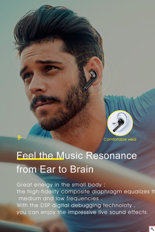 Mini Bluetooth Ακουστικά TWS με Θήκη Φόρτισης - AWEI T15