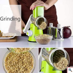 Έξυπνος Χειροκίνητος Πολυκόφτης Φρούτων και Λαχανικών με 3 Κεφαλές - 26x12.7x24cm Andowl Q-C44