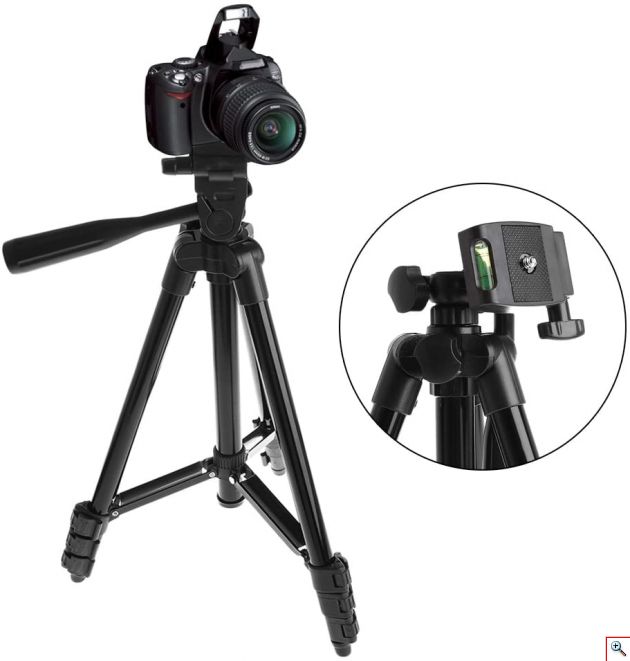 Επαγγελματικό Πτυσσόμενο Τρίποδο για Κινητό ή Φωτογραφική Μηχανή με Αλφάδι Ευθυγράμμισης 35cm-110cm - Andowl Tripod