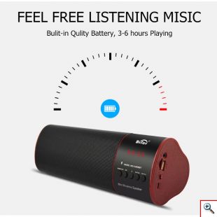 Ασύρματο Φορητό Επαναφορτιζόμενο Ηχείο Bluetooth, FM/USB/TF/AUX - Wireless Bluetooth Speaker Μαύρο