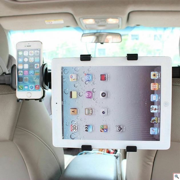 Βάση Στήριξης 2 σε 1 για Κινητά & Tablet για το Προσκέφαλο - Κάθισμα Αυτοκινήτου - Car Headrest Dual Mount Holder