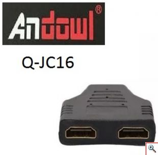 Βύσμα HDMI 1 σε 2 ANDOWL