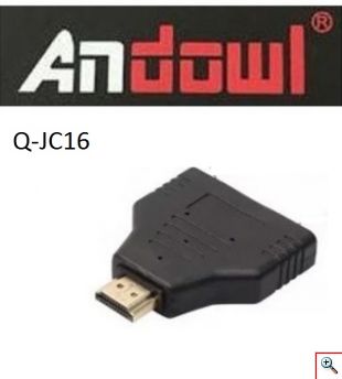 Βύσμα HDMI 1 σε 2 ANDOWL