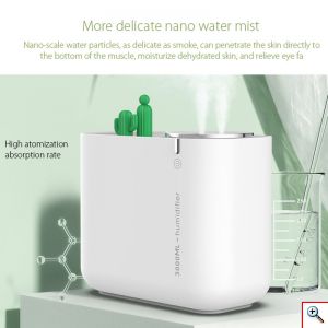 Andowl® Υγραντήρας Υπερήχων & Αρωματοθεραπείας με LED Νυχτερινό Φωτισμό 3000ml - Aroma Diffuser Cactus