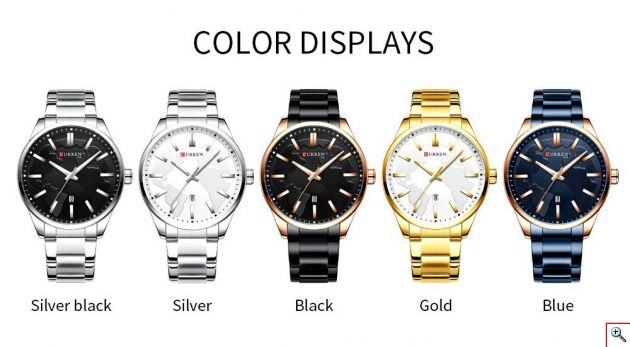 Ανδρικό Ρολόι Curren Silver-Black - Watch Men Waterproof Calendar Quartz Wrist