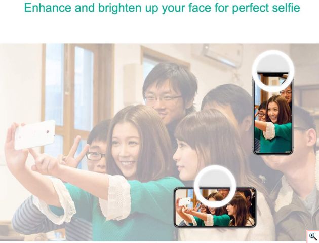 Δαχτυλίδι - Φωτιστικό για Φωτογραφίες από Κινητό, Laptop - Mini Selfie Ring Lamp