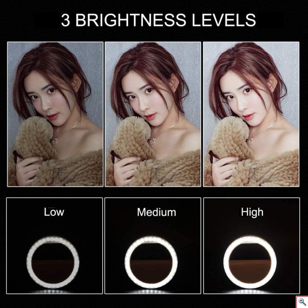 Δαχτυλίδι - Φωτιστικό για Φωτογραφίες από Κινητό, Laptop - Mini Selfie Ring Lamp