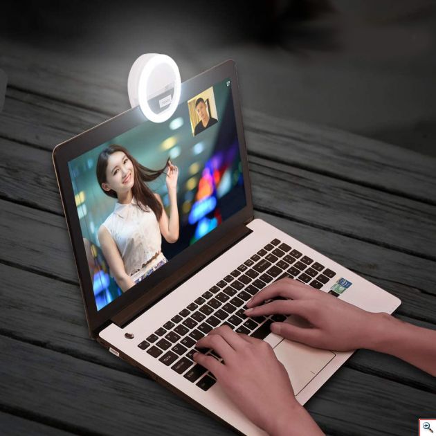 Δαχτυλίδι - Φωτιστικό για Φωτογραφίες από Κινητό, Laptop - Mini Selfie Ring Lamp