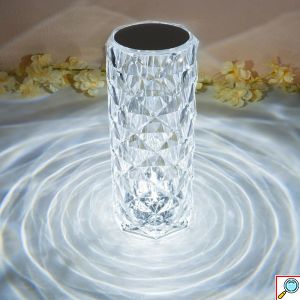 DiamondLit Επαναφορτιζόμενο Φωτιστικό Αφής με Κίτρινο Θερμό & Λευκό Ψυχρό Φωτισμό LED με Τηλεχειριστήριο - Crystal Light όπως το είδατε στο Tik Tok