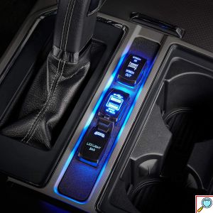 Universal Αδιάβροχος Φορτιστής με 2 Εξόδους USB 5V 3.1A & Μπλε LED Φωτισμό