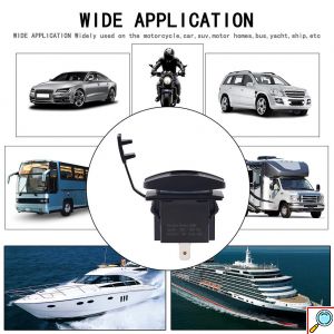 Universal Αδιάβροχος Φορτιστής με 2 Εξόδους USB 5V 3.1A & Μπλε LED Φωτισμό