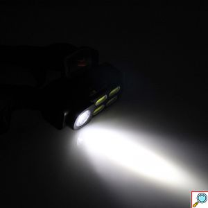 Αδιάβροχος Επαναφορτιζόμενος Φακός Κεφαλής LED 350 Lumens με 4 Λειτουργίες Φωτισμού