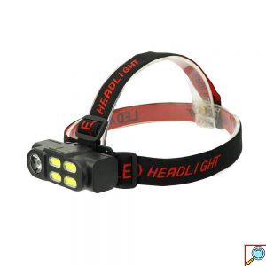Αδιάβροχος Επαναφορτιζόμενος Φακός Κεφαλής LED 350 Lumens με 4 Λειτουργίες Φωτισμού