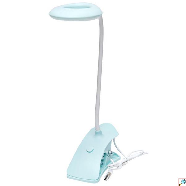 Επιτραπέζιο Φωτιστικό - Λάμπα 12 LED 3W 6800K USB με Εύκαμπτο Βραχίονα & Κλιπ Μανταλάκι 25cm