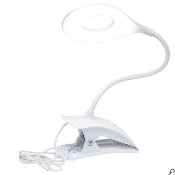 Επιτραπέζιο Φωτιστικό - Λάμπα 12 LED 3W 6800K USB με Εύκαμπτο Βραχίονα & Κλιπ Μανταλάκι 25cm