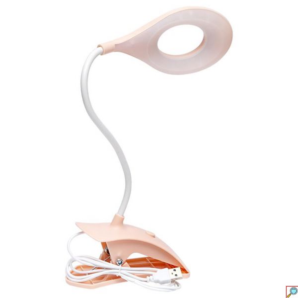 Επιτραπέζιο Φωτιστικό - Λάμπα 12 LED 3W 6800K USB με Εύκαμπτο Βραχίονα & Κλιπ Μανταλάκι 25cm