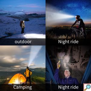 LED Αδιάβροχος Επαναφορτιζόμενος Φακός Κεφαλής IPX4 350Lumens 230°, 5 Λειτουργίες Φωτισμού & Αισθητήρα Κίνησης Χεριού