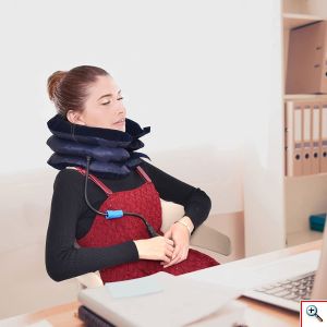 Ανατομικό Φουσκωτό Κολάρο Αυχένα - Προσαρμοζόμενο Μαξιλάρι Υποστήριξης Λαιμού 