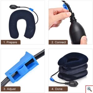 Ανατομικό Φουσκωτό Κολάρο Αυχένα - Προσαρμοζόμενο Μαξιλάρι Υποστήριξης Λαιμού 