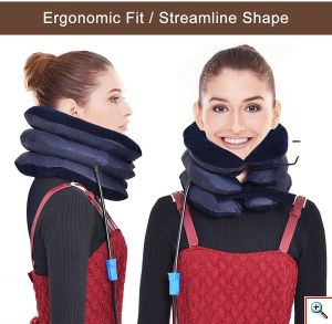 Ανατομικό Φουσκωτό Κολάρο Αυχένα - Προσαρμοζόμενο Μαξιλάρι Υποστήριξης Λαιμού 