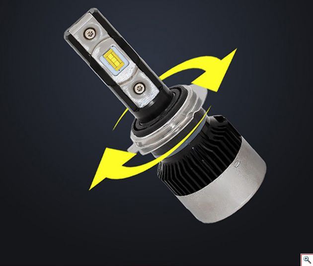 Mini Led Λάμπες Φώτα H1 Focus Αυτοκινήτου 110w (2x55W) 8000lm (2x4000lm) - Car Headlight Σετ 2 Τεμάχια