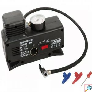 Κομπρεσέρ Αέρος 12V & 220V Αυτοκίνητου με Έξοδο Αναπτήρα & για το Σπίτι - Τρόμπα με Μανόμετρο - Car Air Compressor